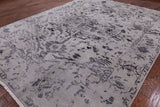 Grey Modern Hand Knotted Wool & Silk Rug - 9' 2" X 11' 10" - Golden Nile