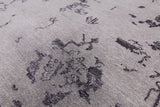 Grey Modern Hand Knotted Wool & Silk Rug - 9' 2" X 11' 10" - Golden Nile