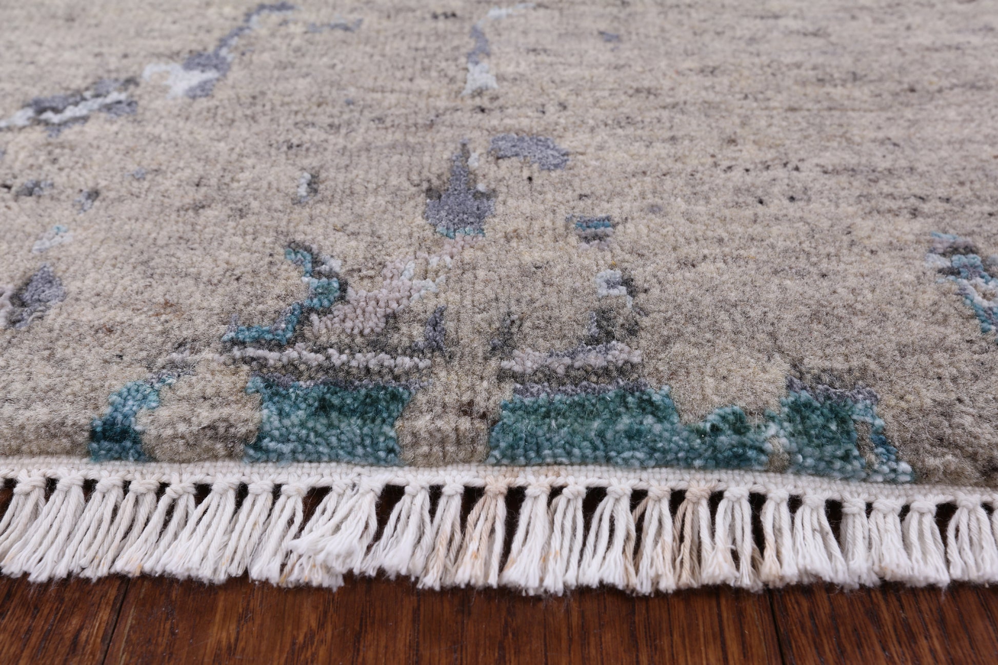 Modern Handmade Wool & Silk Rug - 6' 1" X 8' 10" - Golden Nile