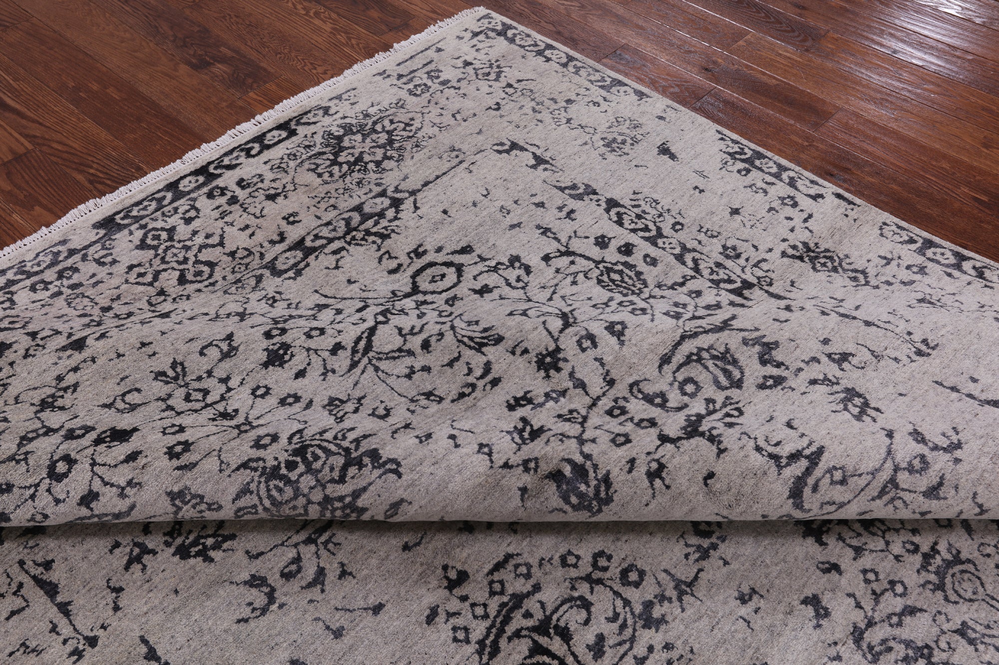 Fine Serapi Hand Knotted Wool & Silk Rug - 8' 1" X 9' 11" - Golden Nile