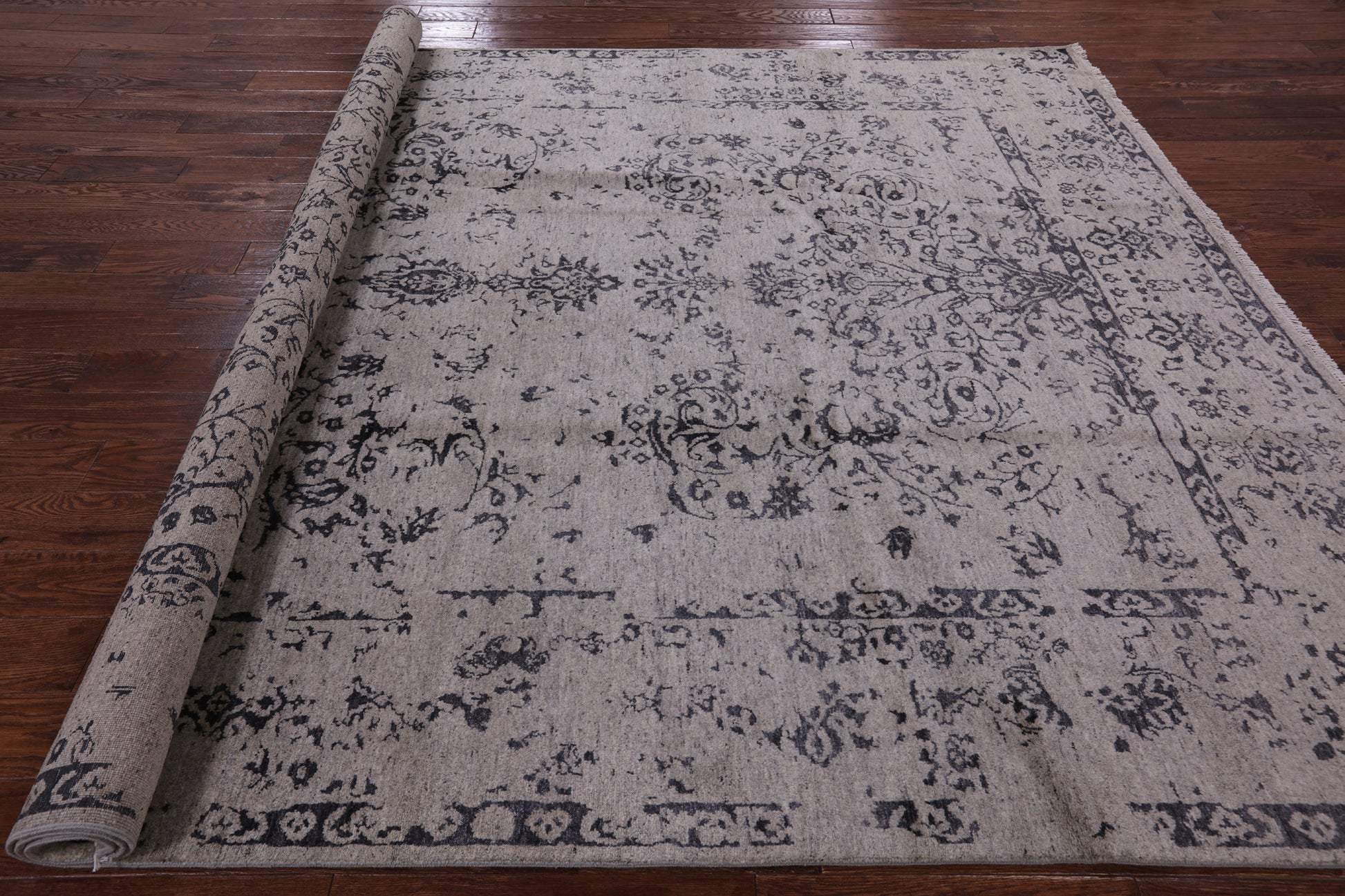Fine Serapi Hand Knotted Wool & Silk Rug - 8' 1" X 9' 11" - Golden Nile