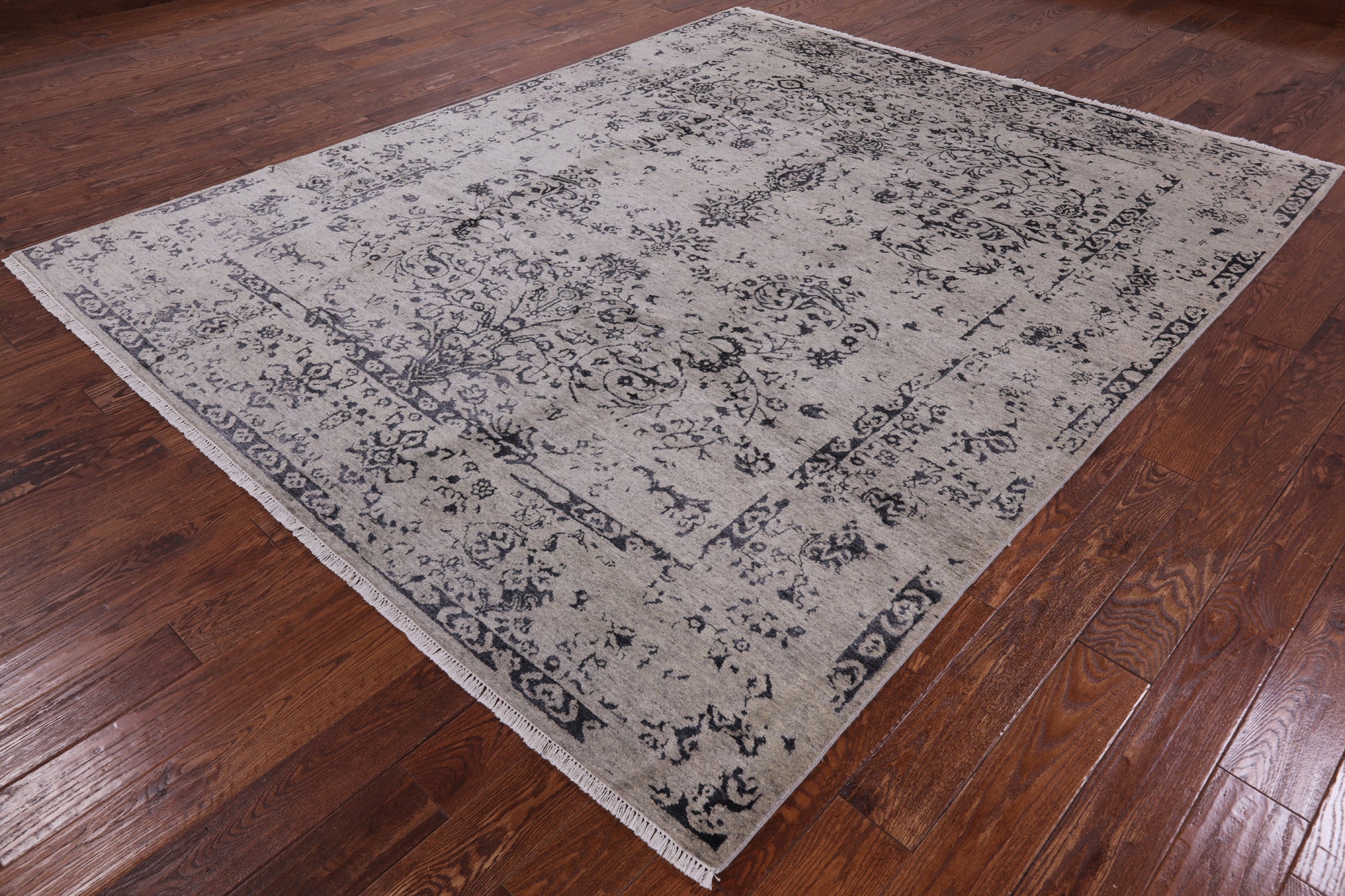Fine Serapi Hand Knotted Wool & Silk Rug - 8' 1" X 9' 11" - Golden Nile