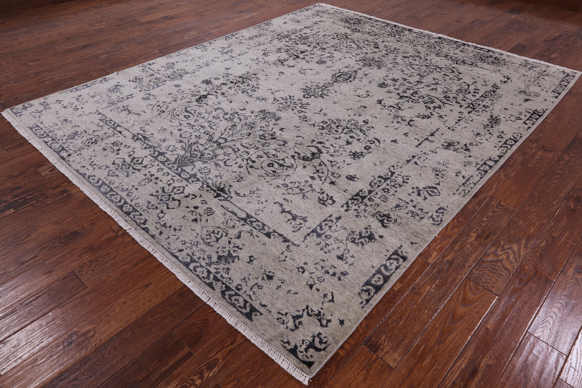 Fine Serapi Hand Knotted Wool & Silk Rug - 8' 1" X 9' 11" - Golden Nile
