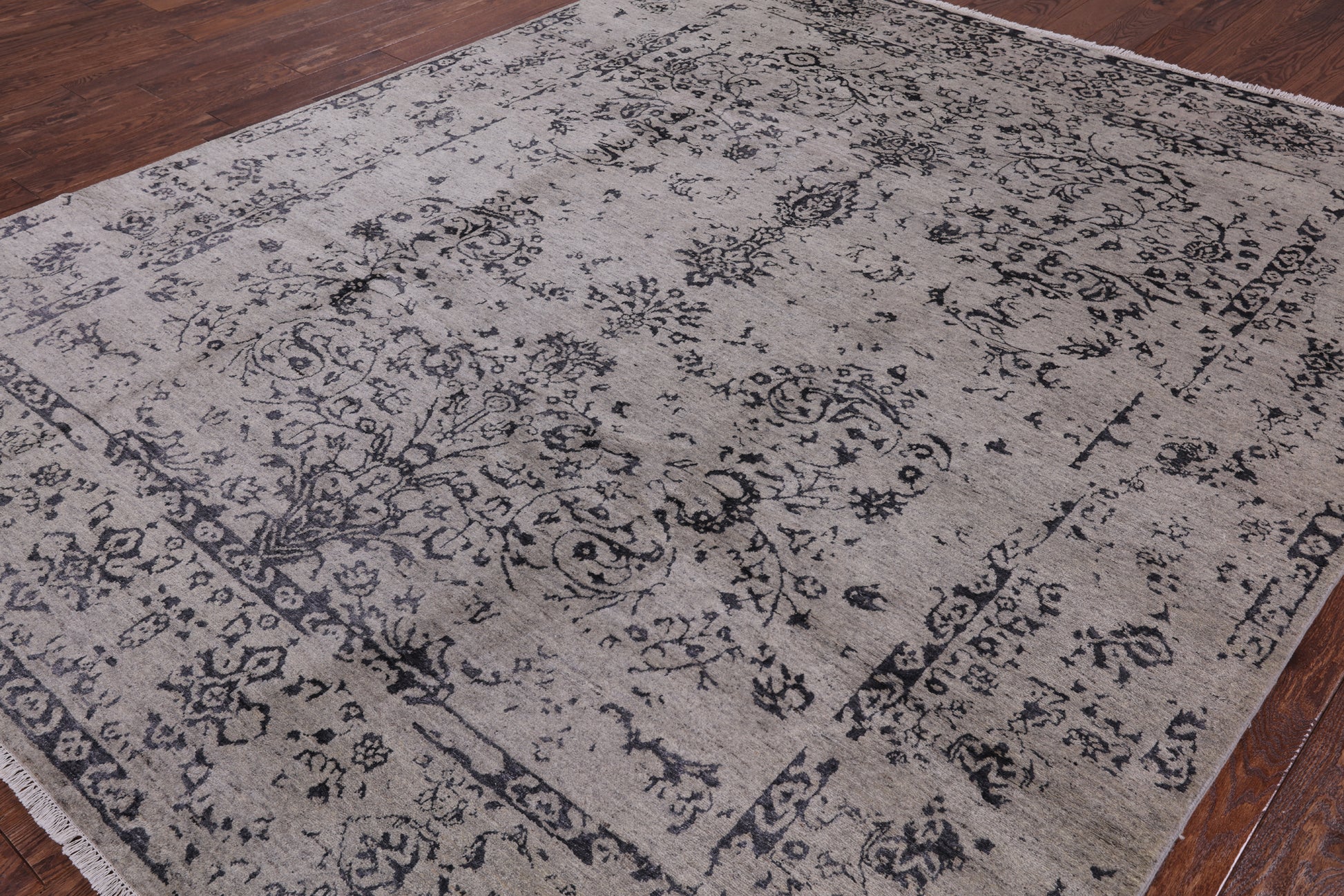 Fine Serapi Hand Knotted Wool & Silk Rug - 8' 1" X 9' 11" - Golden Nile