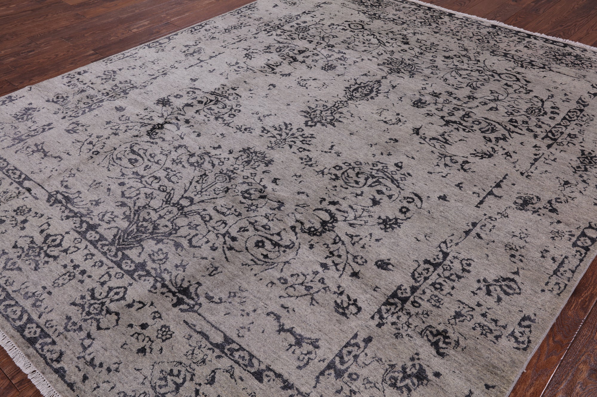 Fine Serapi Hand Knotted Wool & Silk Rug - 8' 1" X 9' 11" - Golden Nile