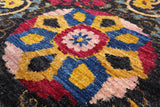 Black William Morris Hand Knotted Area Rug - 12' 0" X 17' 3" - Golden Nile