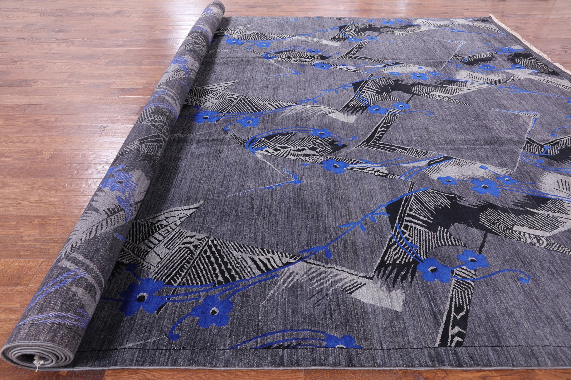 William Morris Hand Knotted Wool Rug - 12' 0" X 17' 1" - Golden Nile