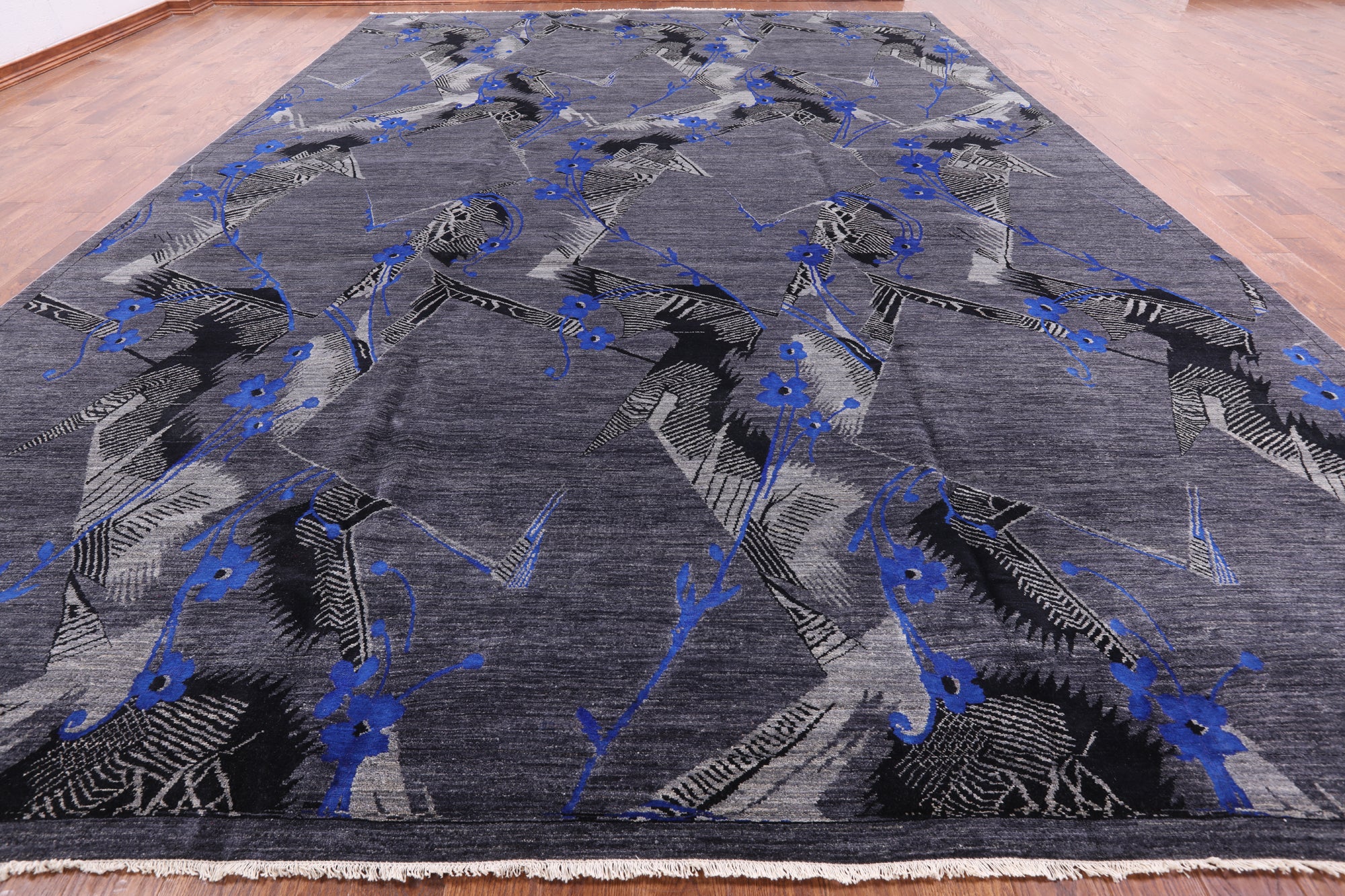 William Morris Hand Knotted Wool Rug - 12' 0" X 17' 1" - Golden Nile