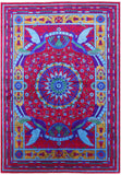 Red Peacock William Morris Hand Knotted Wool Area Rug - 12' 2" X 17' 0" - Golden Nile