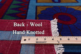 Red Peacock William Morris Hand Knotted Wool Area Rug - 12' 2" X 17' 0" - Golden Nile