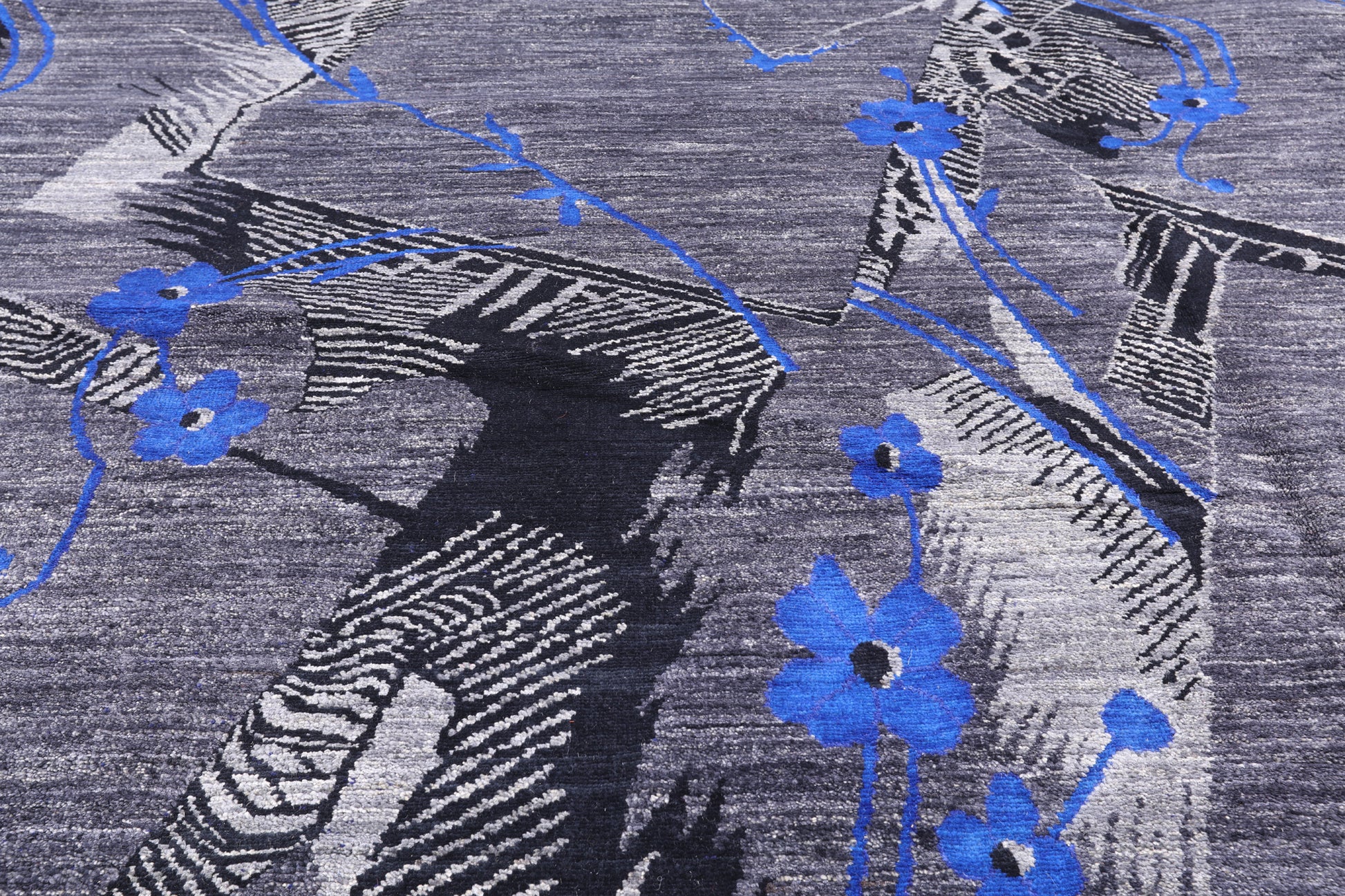 William Morris Hand Knotted Wool Rug - 11' 11" X 18' 0" - Golden Nile