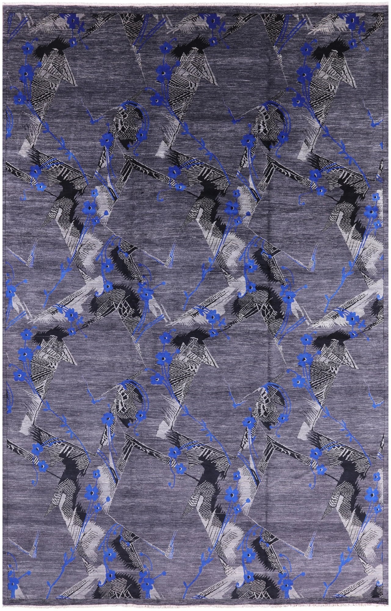 William Morris Hand Knotted Wool Rug - 11' 11" X 18' 0" - Golden Nile