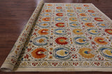 William Morris Hand Knotted Wool Area Rug - 12' 1" X 15' 3" - Golden Nile
