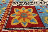 Black William Morris Hand Knotted Wool Area Rug - 12' 2" X 15' 6" - Golden Nile