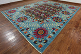 William Morris Hand Knotted Wool Area Rug - 11' 10" X 14' 11" - Golden Nile