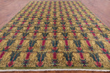 William Morris Hand Knotted Wool Area Rug - 10' 3" X 14' - Golden Nile