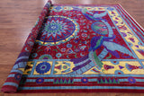 Red Peacock William Morris Hand Knotted Wool Rug - 10' 0" X 13' 9" - Golden Nile
