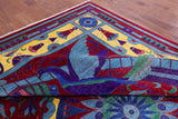 Red Peacock William Morris Hand Knotted Wool Rug - 10' 0" X 13' 9" - Golden Nile