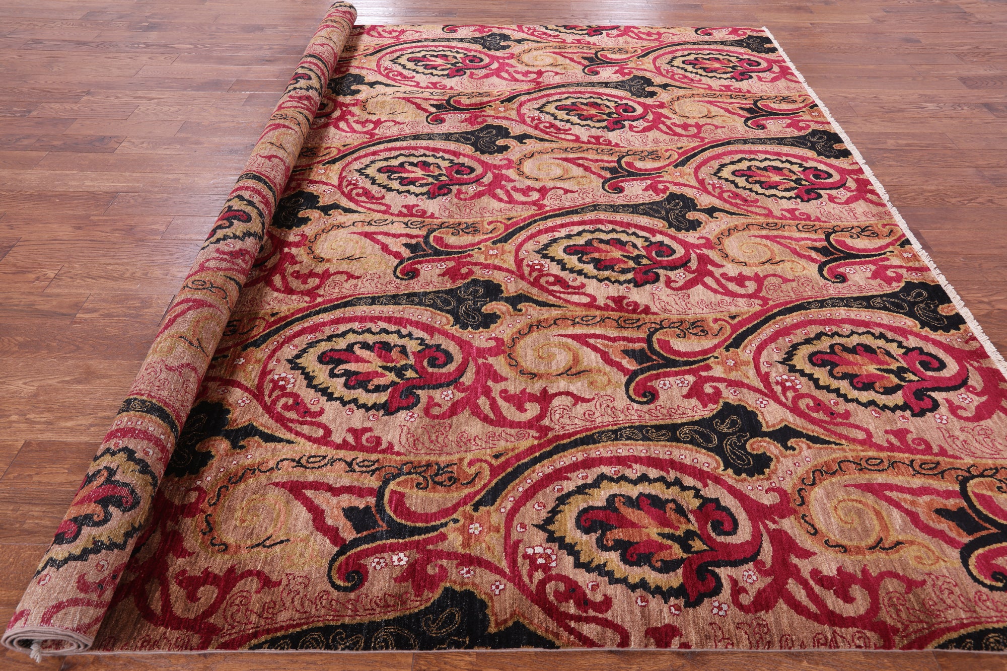 William Morris Hand Knotted Rug - 9' 10" X 10' 7" - Golden Nile