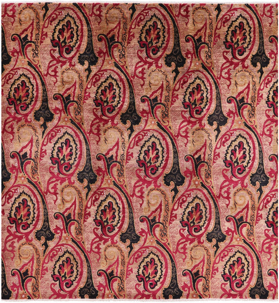 William Morris Hand Knotted Rug - 9' 10" X 10' 7" - Golden Nile