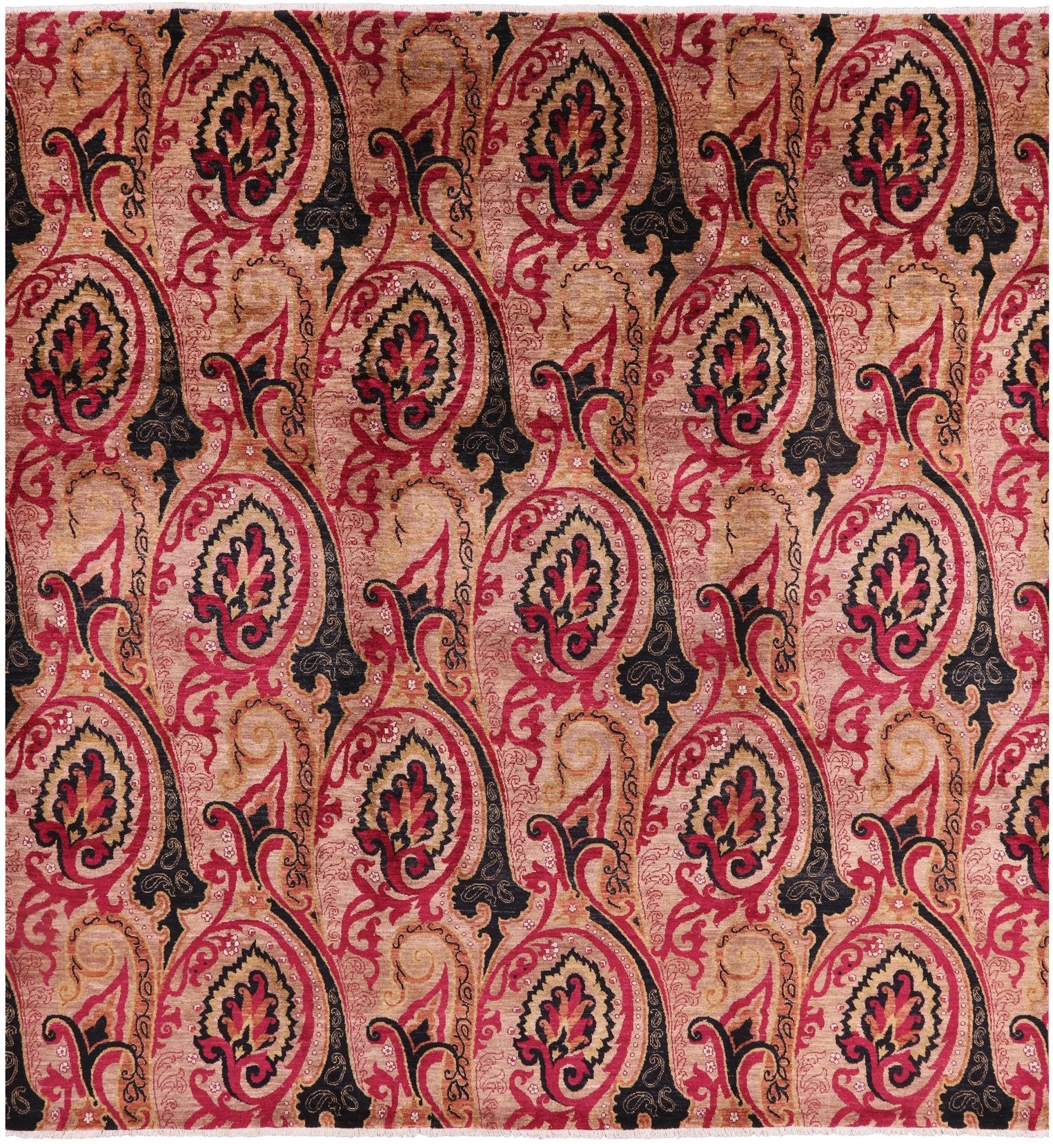 William Morris Hand Knotted Rug - 9' 10" X 10' 7" - Golden Nile