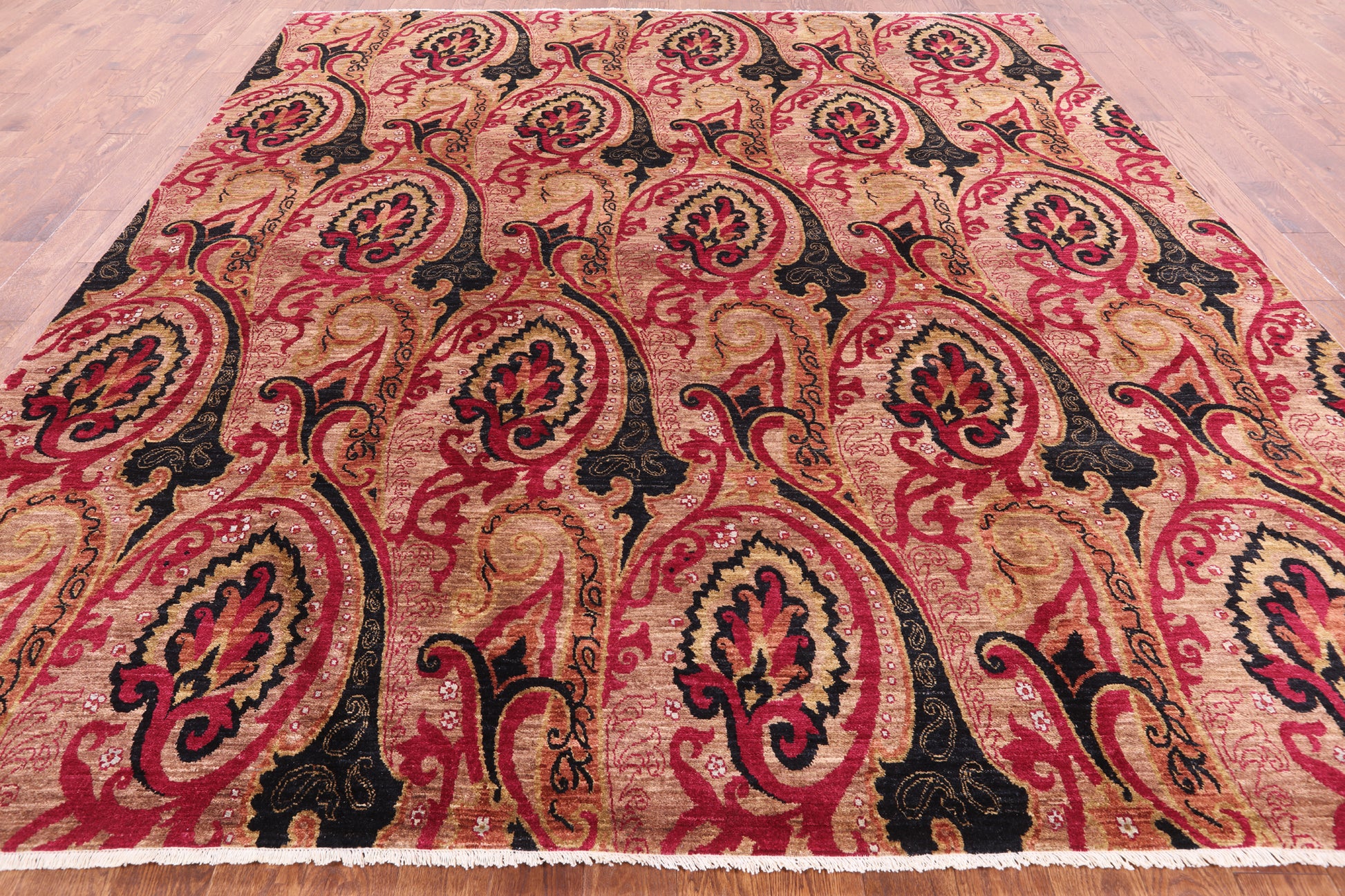 William Morris Hand Knotted Rug - 9' 10" X 10' 7" - Golden Nile