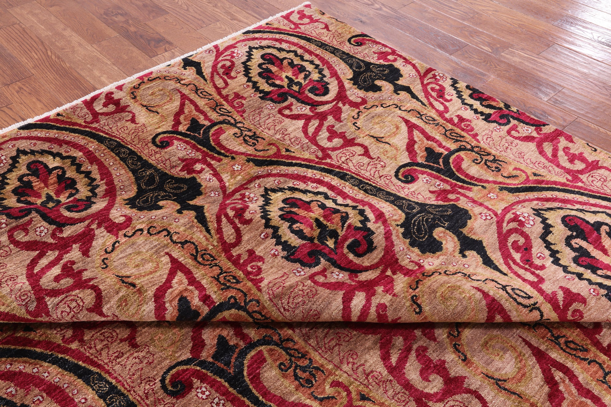 William Morris Hand Knotted Rug - 9' 10" X 10' 7" - Golden Nile