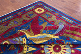 Blue Peacock William Morris Hand Knotted Wool Rug - 10' 0" X 13' 10" - Golden Nile