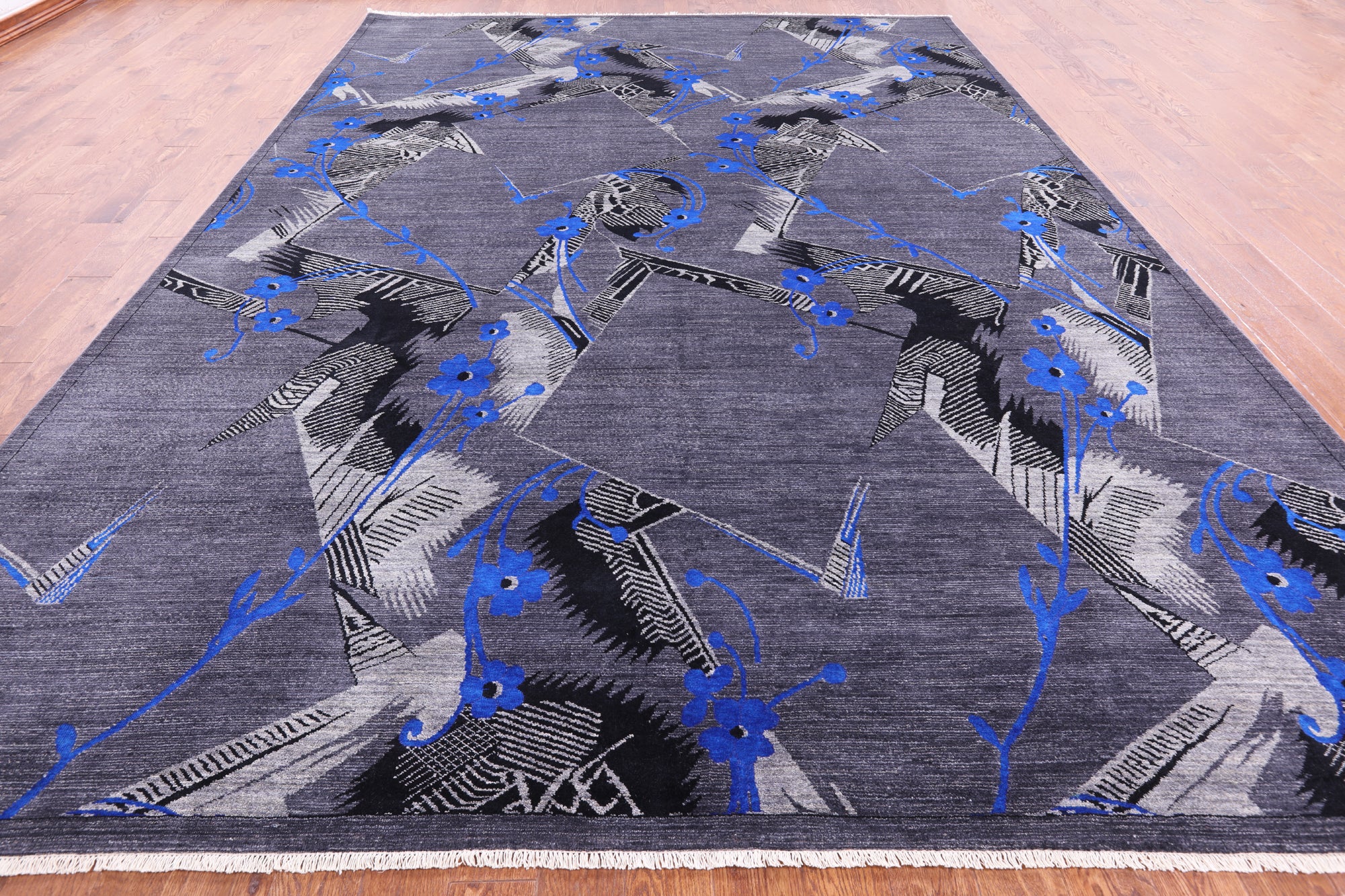 William Morris Hand Knotted Wool Rug - 10' 0" X 14' 3" - Golden Nile