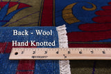 Blue Peacock William Morris Handmade Wool Rug - 10' 4" X 13' 11" - Golden Nile