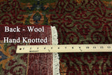 Square William Morris Handmade Wool Area Rug - 9' 10" X 10' 4" - Golden Nile