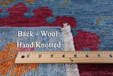 Blue William Morris Handmade Wool Rug - 8' 10" X 11' 7" - Golden Nile