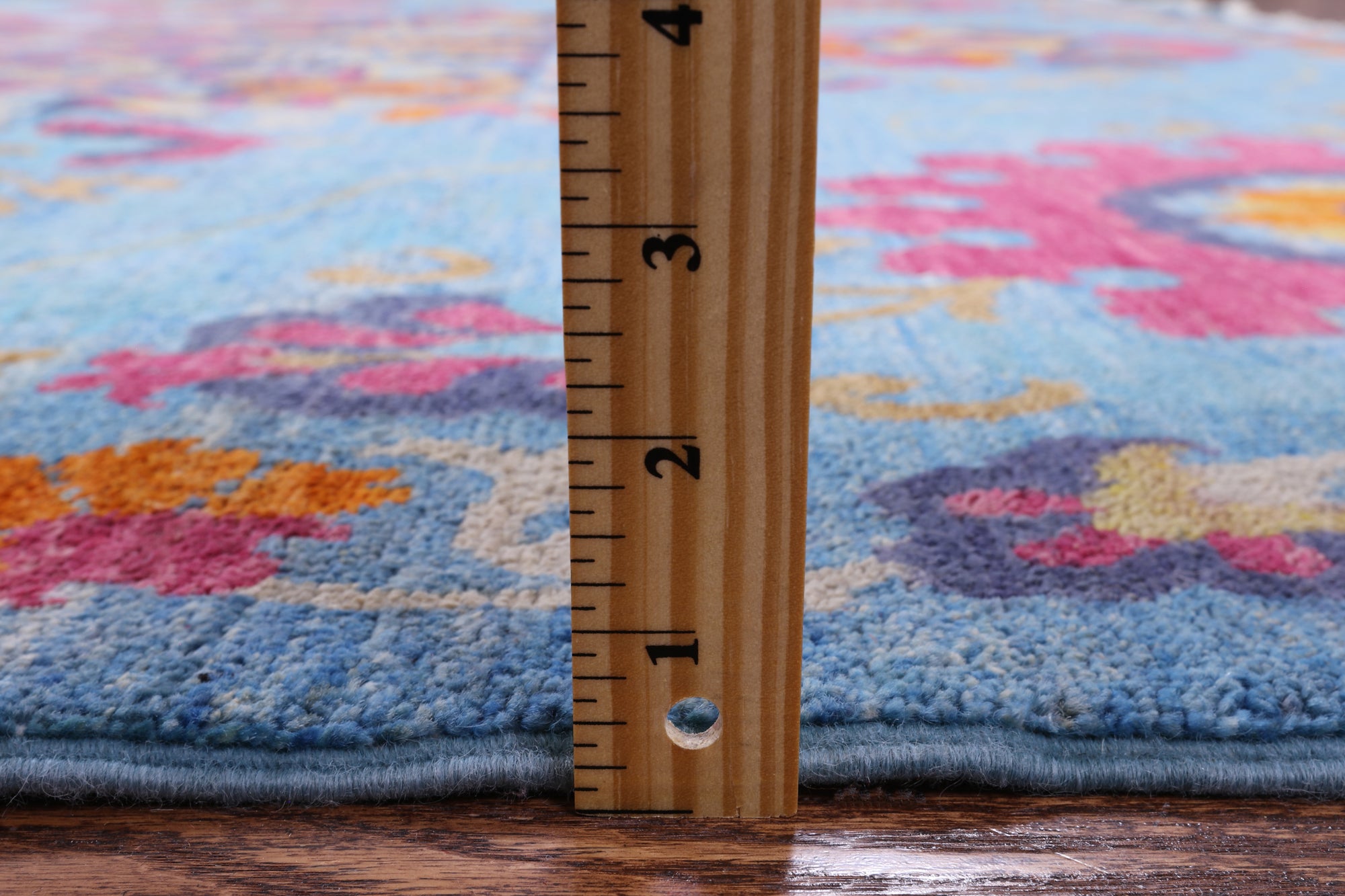 Blue William Morris Handmade Wool Rug - 8' 10" X 11' 7" - Golden Nile