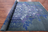 Green William Morris Handmade Wool Rug - 9' 1" X 12' 3" - Golden Nile