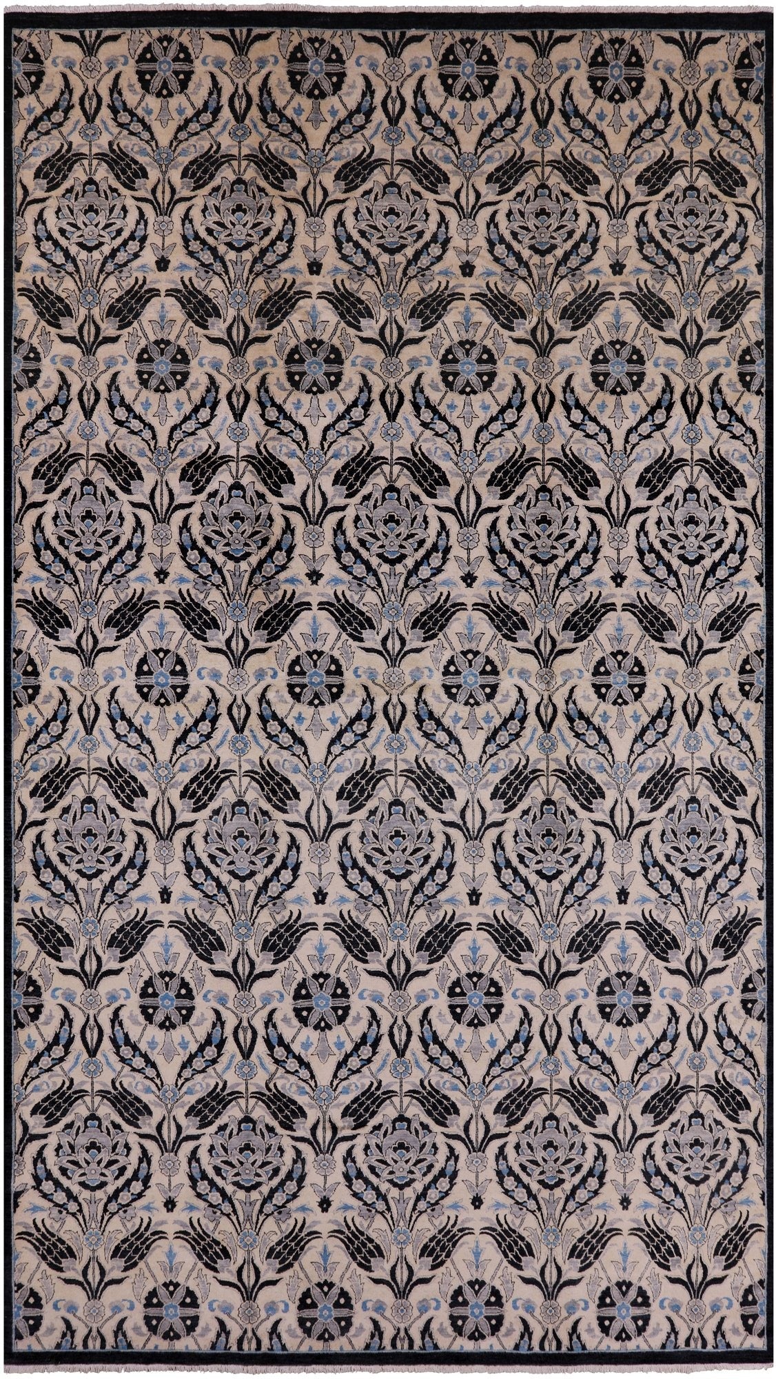 William Morris Hand Knotted Wool Rug - 9' 0" X 16' 0" - Golden Nile
