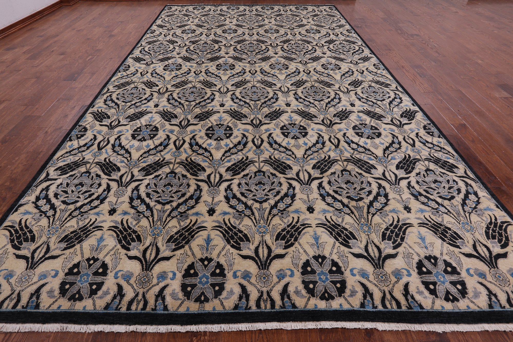 William Morris Hand Knotted Wool Rug - 9' 0" X 16' 0" - Golden Nile