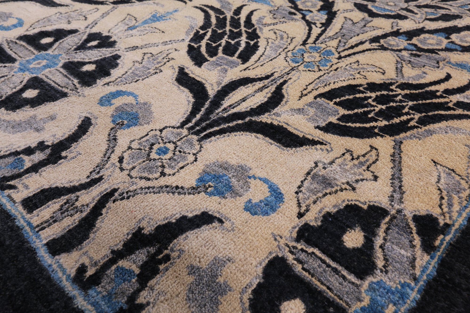 William Morris Hand Knotted Wool Rug - 9' 0" X 16' 0" - Golden Nile