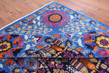 Blue William Morris Hand Knotted Wool Area Rug - 8' 11" X 11' 10" - Golden Nile
