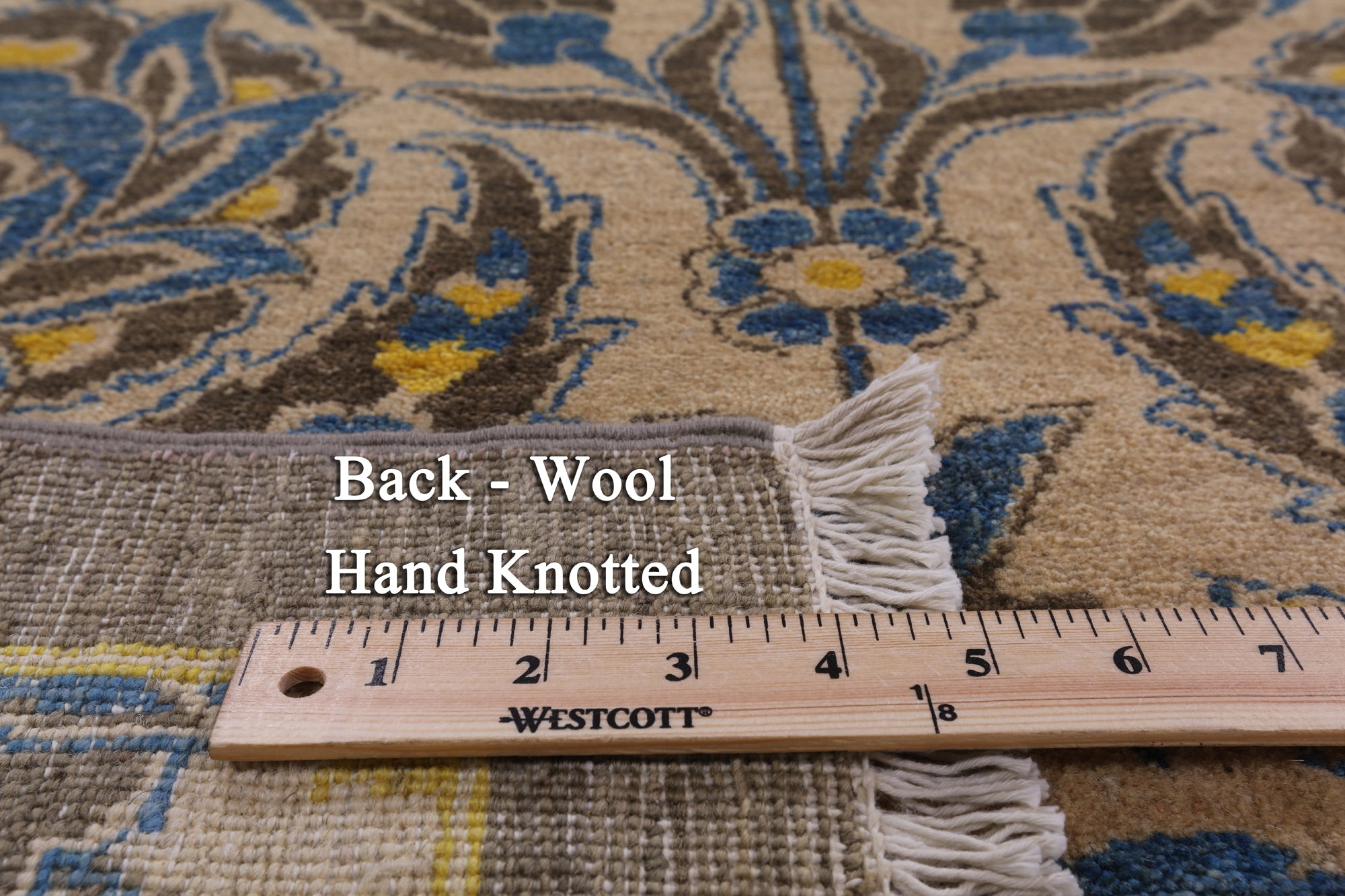 William Morris Hand Knotted Wool Area Rug - 9' 2" X 16' 0" - Golden Nile