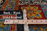 Black William Morris Handmade Wool Area Rug - 9' 2" X 12' 3" - Golden Nile