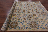 Ivory William Morris Handmade Wool Rug - 9' 1" X 12' 1" - Golden Nile