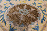 Ivory William Morris Handmade Wool Rug - 9' 1" X 12' 1" - Golden Nile
