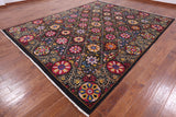 William Morris Hand Knotted Area Rug - 8' 11" X 11' 3" - Golden Nile