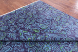 Purple William Morris Hand Knotted Wool Area Rug - 9' 0" X 11' 10" - Golden Nile