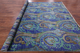 Square William Morris Hand Knotted Wool Rug - 8' 8" X 8' 10" - Golden Nile