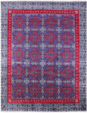 Grey William Morris Handmade Wool Rug - 8' 11" X 11' 6" - Golden Nile