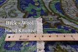 Square William Morris Handmade Wool Rug - 8' 10" X 8' 11" - Golden Nile