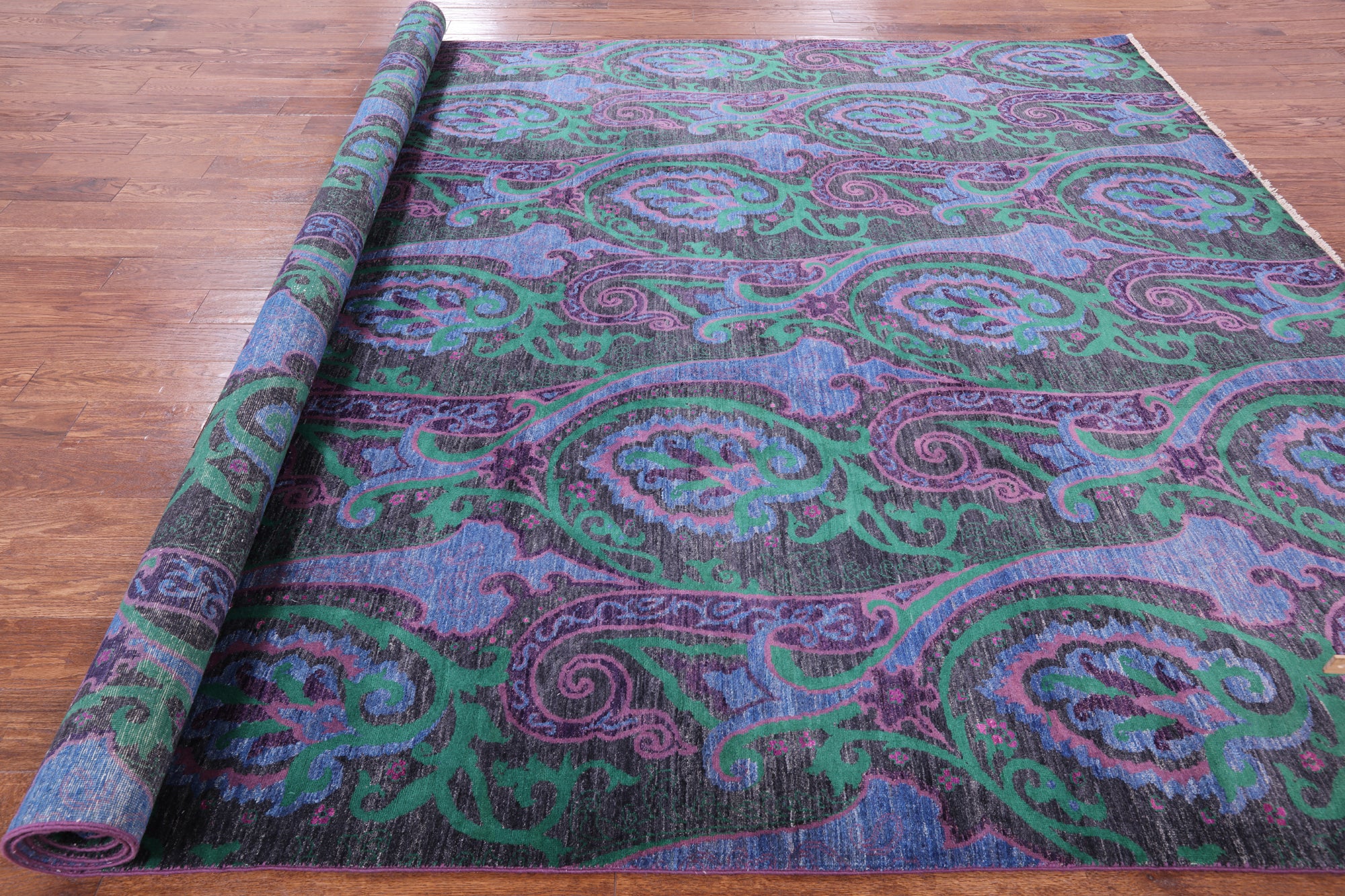 William Morris Handmade Wool Rug - 9' 0" X 12' 0" - Golden Nile