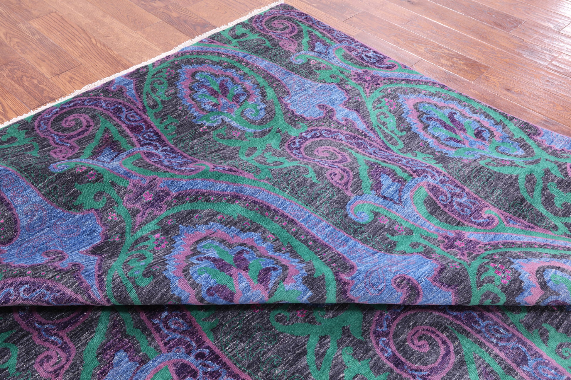 William Morris Handmade Wool Rug - 9' 0" X 12' 0" - Golden Nile
