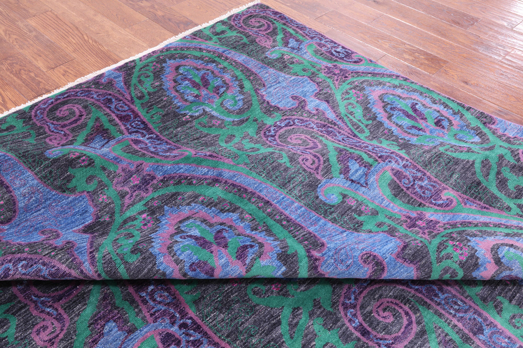 William Morris Handmade Wool Rug - 9' 0" X 12' 0" - Golden Nile